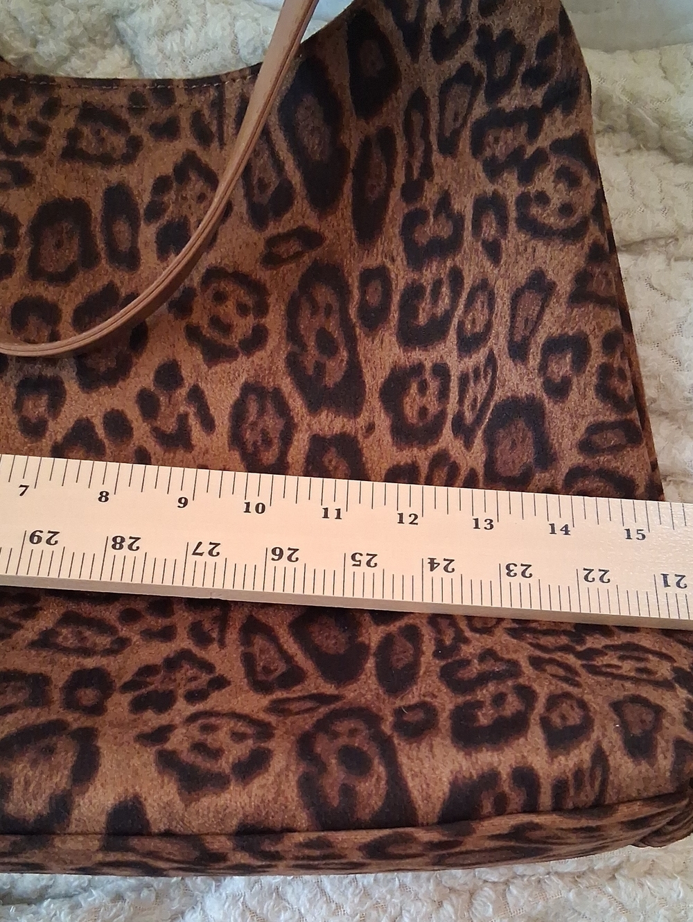 Leopard Print Women's Hobo Bag in Brown